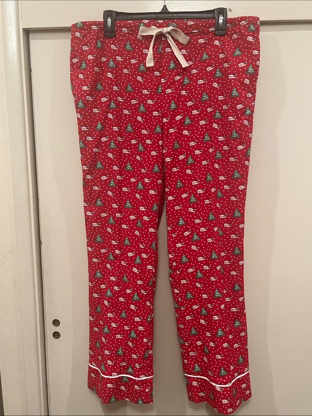 Vineyard Vines Cotton & Viscose Red Holiday Tree Print Pajama Pants